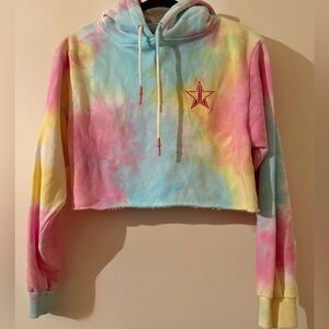 Jeffree‎ Star Tie Dye Cropped Hoodie Women's Size Small Limited Edition Rare EUC